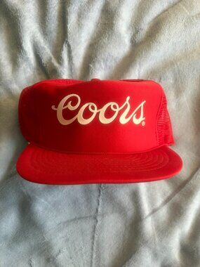 Coors Red Logo Mesh Trucker Hat #1